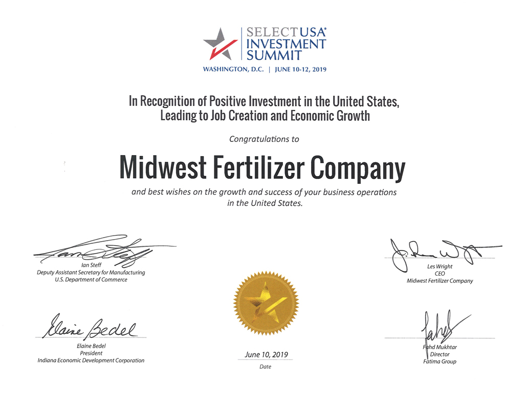 Certificate - SelectUSA Investment Summit 2019